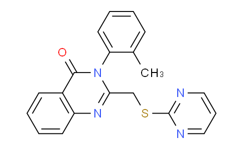 CAS No. 61554-83-4, 2-((Pyrimidin-2-ylthio)methyl)-3-(o-tolyl)quinazolin-4(3H)-one