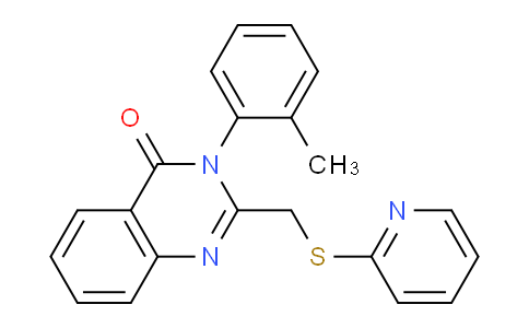CAS No. 61554-84-5, 2-((Pyridin-2-ylthio)methyl)-3-(o-tolyl)quinazolin-4(3H)-one
