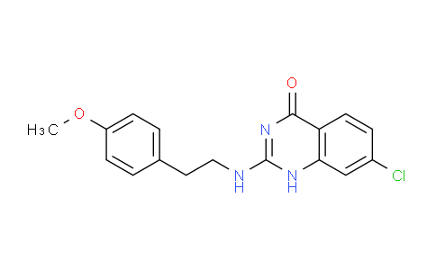 CAS No. 61741-62-6, 7-Chloro-2-((4-methoxyphenethyl)amino)quinazolin-4(1H)-one