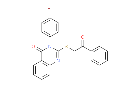 CAS No. 618432-22-7, 3-(4-Bromophenyl)-2-((2-oxo-2-phenylethyl)thio)quinazolin-4(3H)-one