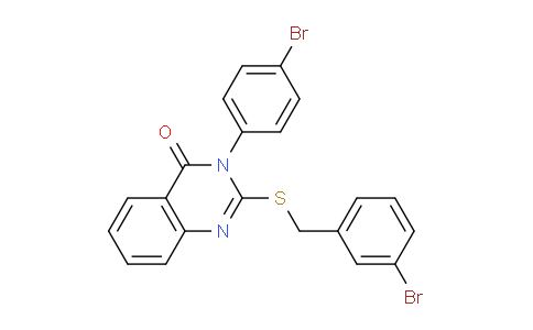 CAS No. 618432-23-8, 2-((3-Bromobenzyl)thio)-3-(4-bromophenyl)quinazolin-4(3H)-one