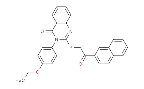 CAS No. 618432-30-7, 3-(4-Ethoxyphenyl)-2-((2-(naphthalen-2-yl)-2-oxoethyl)thio)quinazolin-4(3H)-one