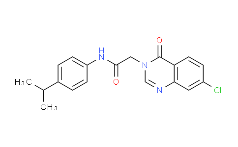 CAS No. 618443-38-2, 2-(7-Chloro-4-oxoquinazolin-3(4H)-yl)-N-(4-isopropylphenyl)acetamide