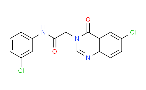 CAS No. 618443-40-6, 2-(6-Chloro-4-oxoquinazolin-3(4H)-yl)-N-(3-chlorophenyl)acetamide