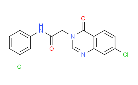 CAS No. 618443-41-7, 2-(7-Chloro-4-oxoquinazolin-3(4H)-yl)-N-(3-chlorophenyl)acetamide