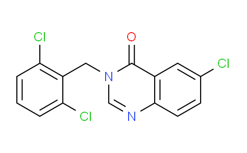 CAS No. 618443-47-3, 6-Chloro-3-(2,6-dichlorobenzyl)quinazolin-4(3H)-one
