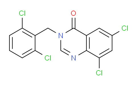 CAS No. 618443-49-5, 6,8-Dichloro-3-(2,6-dichlorobenzyl)quinazolin-4(3H)-one