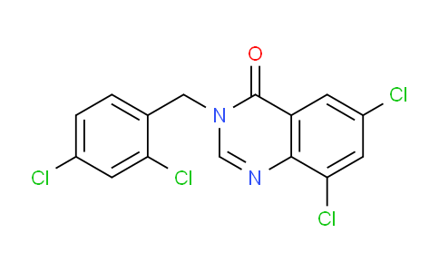 CAS No. 618443-50-8, 6,8-Dichloro-3-(2,4-dichlorobenzyl)quinazolin-4(3H)-one