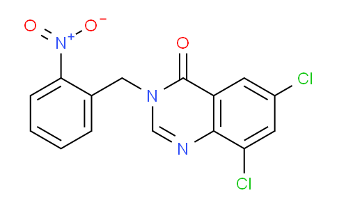 CAS No. 618443-52-0, 6,8-Dichloro-3-(2-nitrobenzyl)quinazolin-4(3H)-one