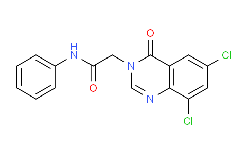 CAS No. 618443-54-2, 2-(6,8-Dichloro-4-oxoquinazolin-3(4H)-yl)-N-phenylacetamide