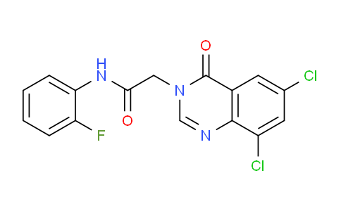 CAS No. 618443-55-3, 2-(6,8-Dichloro-4-oxoquinazolin-3(4H)-yl)-N-(2-fluorophenyl)acetamide