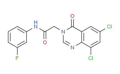 CAS No. 618443-56-4, 2-(6,8-Dichloro-4-oxoquinazolin-3(4H)-yl)-N-(3-fluorophenyl)acetamide
