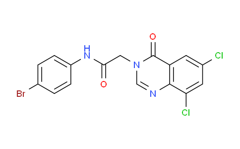CAS No. 618443-57-5, N-(4-Bromophenyl)-2-(6,8-dichloro-4-oxoquinazolin-3(4H)-yl)acetamide