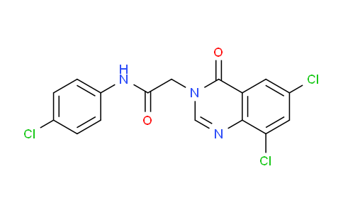 CAS No. 618443-58-6, N-(4-Chlorophenyl)-2-(6,8-dichloro-4-oxoquinazolin-3(4H)-yl)acetamide