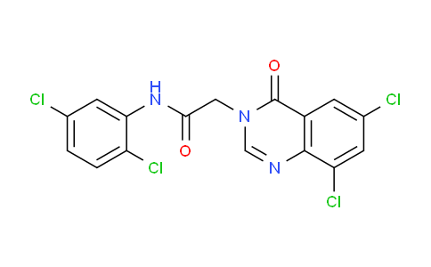 CAS No. 618443-60-0, 2-(6,8-Dichloro-4-oxoquinazolin-3(4H)-yl)-N-(2,5-dichlorophenyl)acetamide
