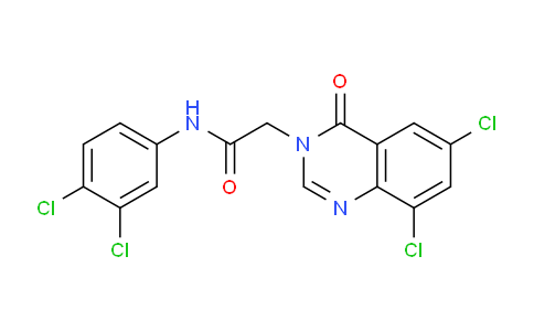 CAS No. 618443-61-1, 2-(6,8-Dichloro-4-oxoquinazolin-3(4H)-yl)-N-(3,4-dichlorophenyl)acetamide