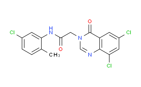 CAS No. 618443-63-3, N-(5-Chloro-2-methylphenyl)-2-(6,8-dichloro-4-oxoquinazolin-3(4H)-yl)acetamide