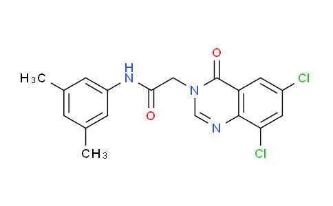 CAS No. 618443-66-6, 2-(6,8-Dichloro-4-oxoquinazolin-3(4H)-yl)-N-(3,5-dimethylphenyl)acetamide