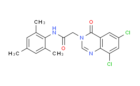 CAS No. 618443-70-2, 2-(6,8-Dichloro-4-oxoquinazolin-3(4H)-yl)-N-mesitylacetamide