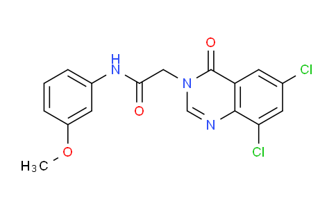 CAS No. 618443-75-7, 2-(6,8-Dichloro-4-oxoquinazolin-3(4H)-yl)-N-(3-methoxyphenyl)acetamide
