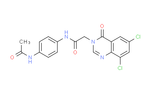 CAS No. 618443-78-0, N-(4-Acetamidophenyl)-2-(6,8-dichloro-4-oxoquinazolin-3(4H)-yl)acetamide