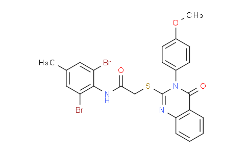 CAS No. 618880-49-2, N-(2,6-Dibromo-4-methylphenyl)-2-((3-(4-methoxyphenyl)-4-oxo-3,4-dihydroquinazolin-2-yl)thio)acetamide