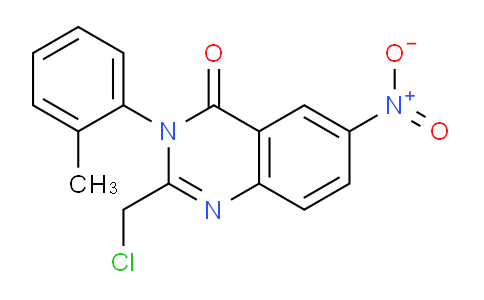 CAS No. 61899-76-1, 2-(Chloromethyl)-6-nitro-3-(o-tolyl)quinazolin-4(3H)-one