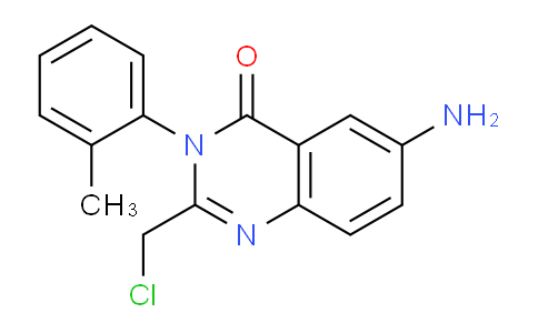 CAS No. 61899-77-2, 6-Amino-2-(chloromethyl)-3-(o-tolyl)quinazolin-4(3H)-one
