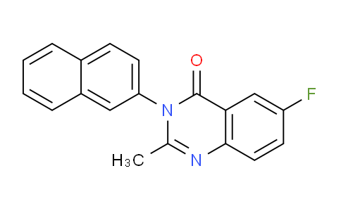CAS No. 62376-80-1, 6-Fluoro-2-methyl-3-(naphthalen-2-yl)quinazolin-4(3H)-one