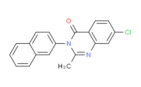 CAS No. 62376-86-7, 7-Chloro-2-methyl-3-(naphthalen-2-yl)quinazolin-4(3H)-one