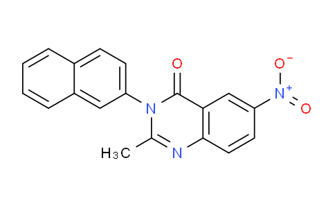 CAS No. 62376-93-6, 2-Methyl-3-(naphthalen-2-yl)-6-nitroquinazolin-4(3H)-one