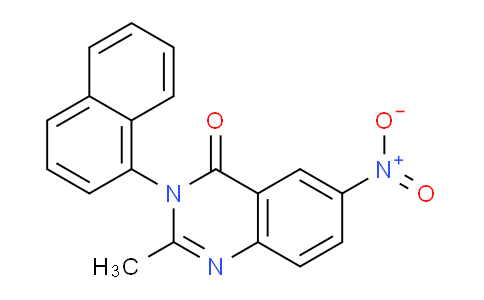 CAS No. 62376-94-7, 2-Methyl-3-(naphthalen-1-yl)-6-nitroquinazolin-4(3H)-one