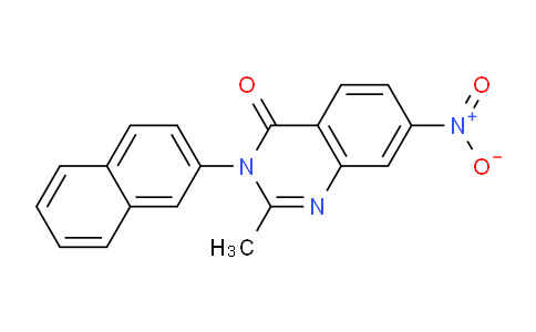 CAS No. 62376-95-8, 2-Methyl-3-(naphthalen-2-yl)-7-nitroquinazolin-4(3H)-one