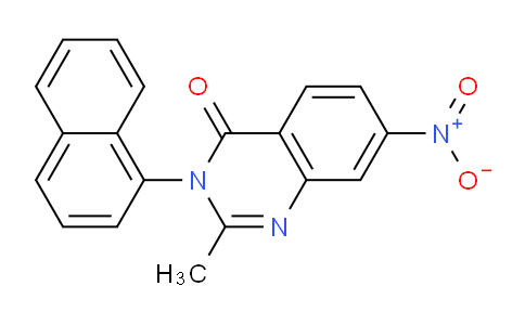 CAS No. 62376-96-9, 2-Methyl-3-(naphthalen-1-yl)-7-nitroquinazolin-4(3H)-one