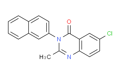 CAS No. 62425-65-4, 6-Chloro-2-methyl-3-(naphthalen-2-yl)quinazolin-4(3H)-one