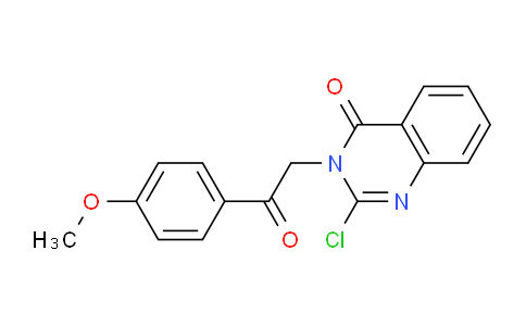 CAS No. 62481-13-4, 2-Chloro-3-(2-(4-methoxyphenyl)-2-oxoethyl)quinazolin-4(3H)-one