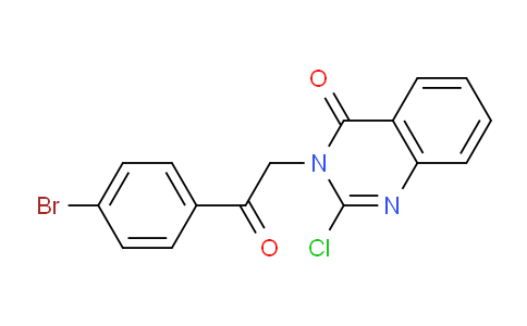 CAS No. 62481-14-5, 3-(2-(4-Bromophenyl)-2-oxoethyl)-2-chloroquinazolin-4(3H)-one