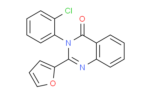 CAS No. 62820-55-7, 3-(2-Chlorophenyl)-2-(furan-2-yl)quinazolin-4(3H)-one