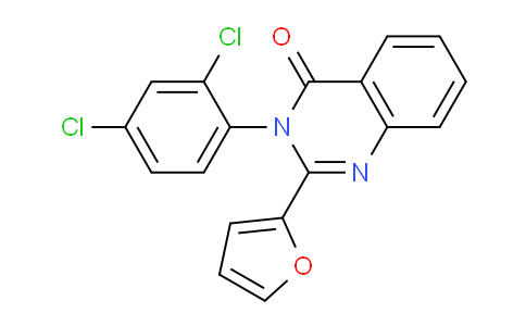 CAS No. 62820-56-8, 3-(2,4-Dichlorophenyl)-2-(furan-2-yl)quinazolin-4(3H)-one