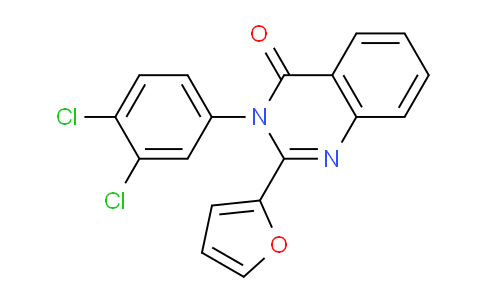 CAS No. 62820-57-9, 3-(3,4-Dichlorophenyl)-2-(furan-2-yl)quinazolin-4(3H)-one