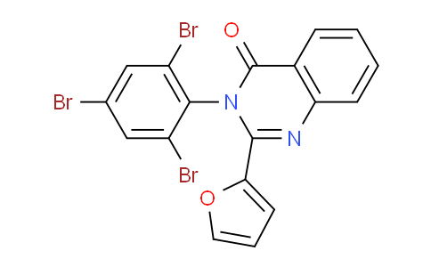 CAS No. 62820-59-1, 2-(Furan-2-yl)-3-(2,4,6-tribromophenyl)quinazolin-4(3H)-one