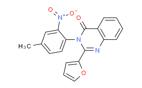 CAS No. 62820-63-7, 2-(Furan-2-yl)-3-(4-methyl-2-nitrophenyl)quinazolin-4(3H)-one