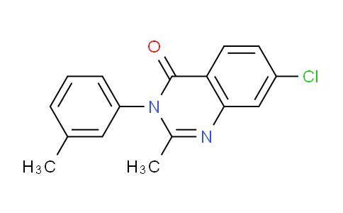 CAS No. 62820-64-8, 7-Chloro-2-methyl-3-(m-tolyl)quinazolin-4(3H)-one