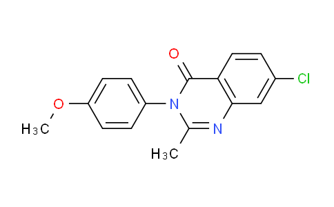 CAS No. 62820-66-0, 7-Chloro-3-(4-methoxyphenyl)-2-methylquinazolin-4(3H)-one