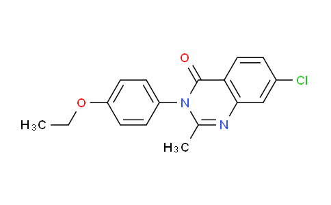CAS No. 62820-67-1, 7-Chloro-3-(4-ethoxyphenyl)-2-methylquinazolin-4(3H)-one