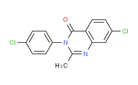 CAS No. 62820-68-2, 7-Chloro-3-(4-chlorophenyl)-2-methylquinazolin-4(3H)-one