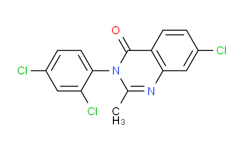 CAS No. 62820-69-3, 7-Chloro-3-(2,4-dichlorophenyl)-2-methylquinazolin-4(3H)-one