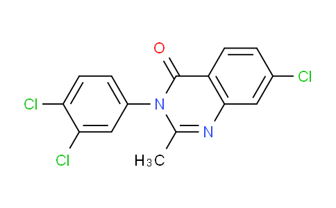 CAS No. 62820-70-6, 7-Chloro-3-(3,4-dichlorophenyl)-2-methylquinazolin-4(3H)-one