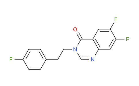 CAS No. 628326-34-1, 6,7-Difluoro-3-(4-fluorophenethyl)quinazolin-4(3H)-one