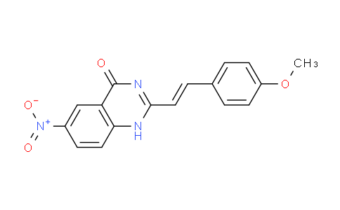 CAS No. 63441-06-5, 2-(4-Methoxystyryl)-6-nitroquinazolin-4(1H)-one